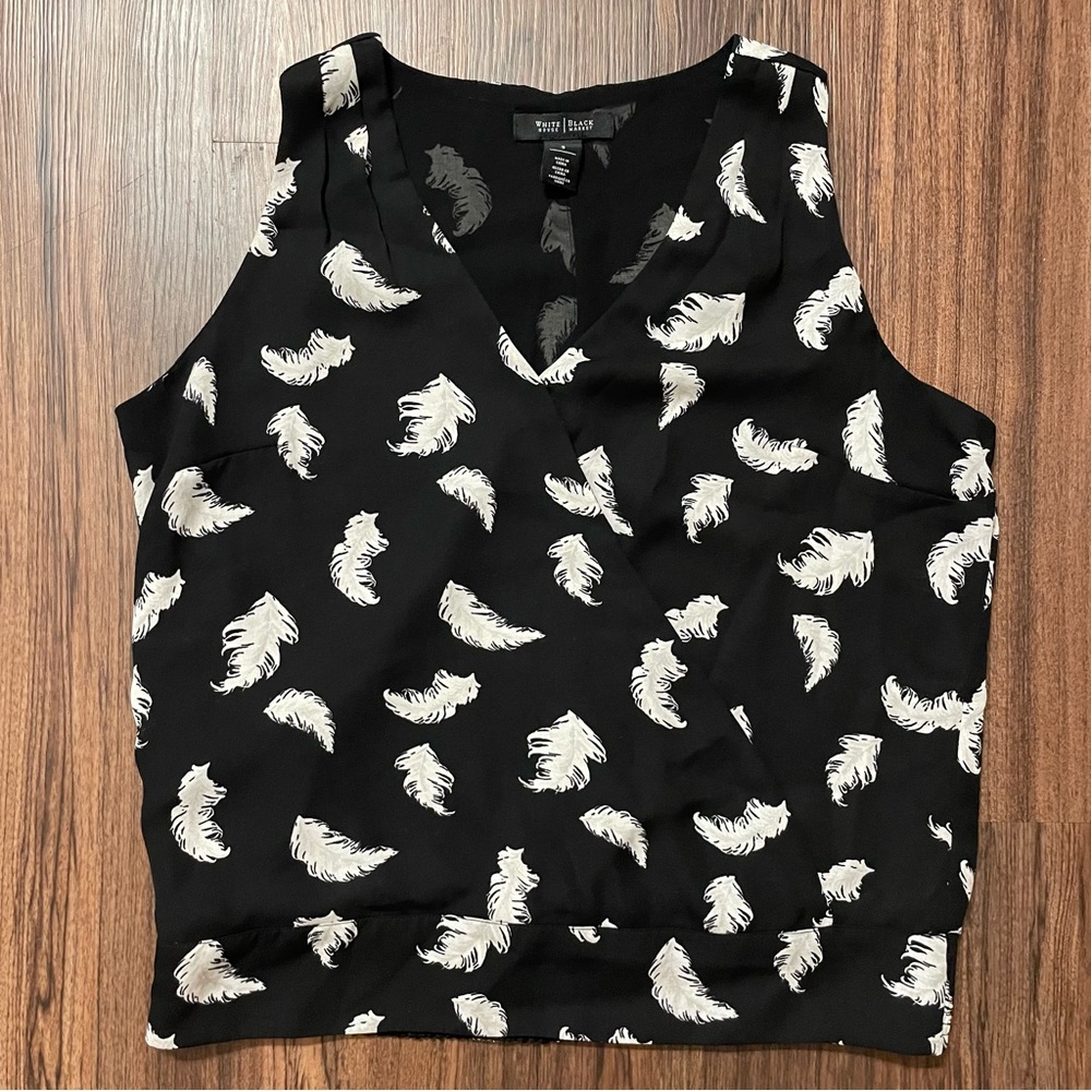 White House Black Market Women’s Size Small Tank Top Feather Blouse